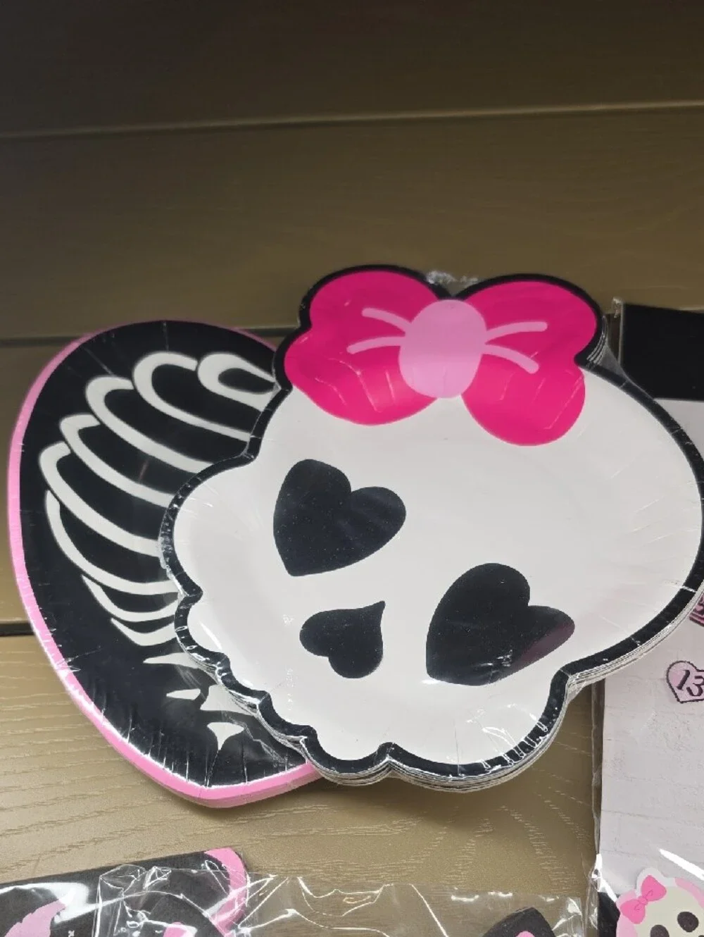 Party Pack - Pink and Black Skull & Cat Decorations